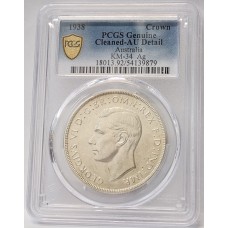 AUSTRALIA 1938 . CROWN . PCGS GENUINE
